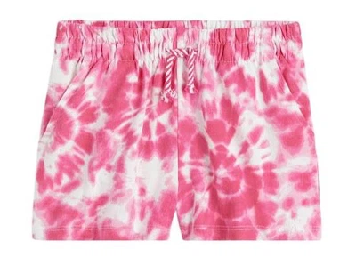 Шорти дитячі h&m рожеві двунитка 128 см 7-8 років на шнурівці, з кишенями