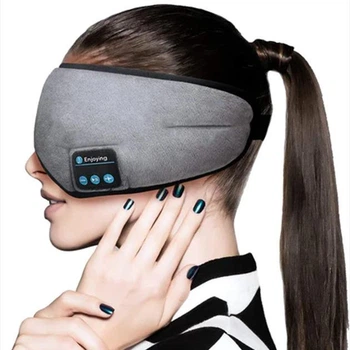 Маска для сна с Bluetooth наушниками MUSIC GOGGLES AND183 беспроводная повязка для отдыха и прослушивания аудио цвет серый