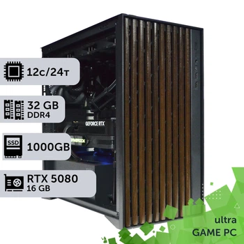 Ігровий комп'ютер GamePC Ultra #418 Ryzen 9 9900x/32 GB/SSD 1TB/GeForce RTX 5080 16GB збірка для кіберспорту сучасних ігор стриму