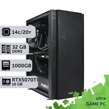 Игровой компьютер GamePC Ultra #461 Core i5 14600K/32 GB/SSD 1TB/GeForce RTX 5070Ti 16GB сборка для киберспорта современных игр стрима