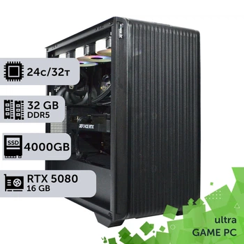Игровой компьютер GamePC Ultra #410 Core i9 14900K/32 GB/SSD 4TB/GeForce RTX 5080 16GB сборка для киберспорта современных игр стрима