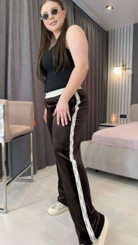 Fashions • Жіночі штани-палаццо Lettie Fashions 50-52 коричневий (513-ел)