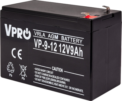 Akumulator Volt AGM VPRO 12V 9 Ah (6AKUAGM009)