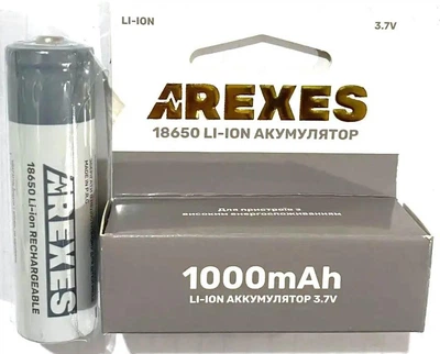 Акумулятор Arexes Li-ion 18650 3.7v 1000mah