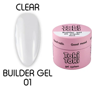 Гель будівельний Toki-Toki Builder Gel №01 Clear, 15 мл
