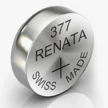 Батарейка для часов серебряно-цинковая Renata 377 SR626SW АG4 LR66 376 1.55V (104)