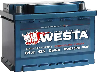 Автомобильный аккумулятор Westa 6CT-61 А (1)