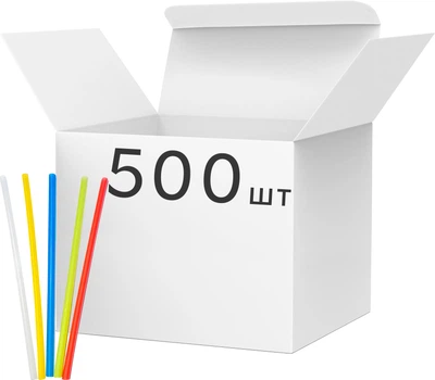 Трубочки для напитков ЮМК Пласт фреш Микс 7 мм 500 шт (4822808910765)