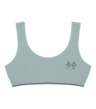 Подростковый топ с надписью Left Right на широких бретельках - Donella - 6071PB8 - 152-158 см - Светло-бирюзовый