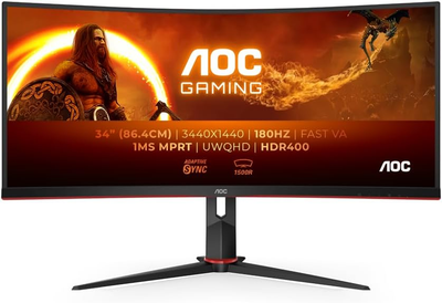 Монітор 34" AOC Gaming CU34G2XP 2K VA 180 Гц Б/В
