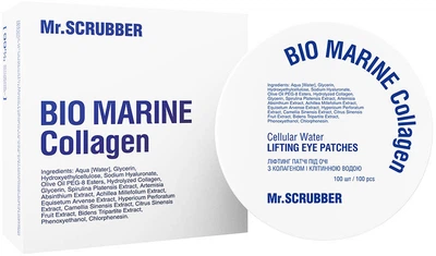 Ліфтинг патчі під очі Mr.Scrubber Bio Marine Collagen з колагеном і клітинною водою 100 шт (4823109702356)