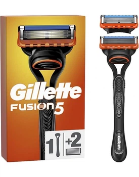 Станок для бритья мужской (Бритва) Gillette Fusion 5 и 2 сменных картриджа (кассет) черный