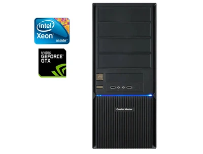 Ігровий ПК Б-клас Cooler Master CMP-350 Tower / Intel Xeon E3-1230 v2 (4 (8) ядра по 3.3 - 3.7 GHz) / 16 GB DDR3 / 240 GB SSD + 1000 GB HDD / nVidia GeForce GTX 970, 4 GB GDDR5, 256-bit / DVD-RW / 600W б/в