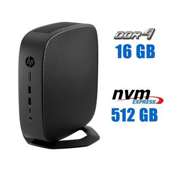 Неттоп HP t740 Thin Client USFF / AMD Ryzen V1756B (4 (8) ядра по 3.25 - 3.6 GHz) (аналог i7-7700T) / 16 GB DDR4 / 512 GB SSD M.2 / AMD Radeon RX Vega 8 Graphics / Win 10 Pro б/у