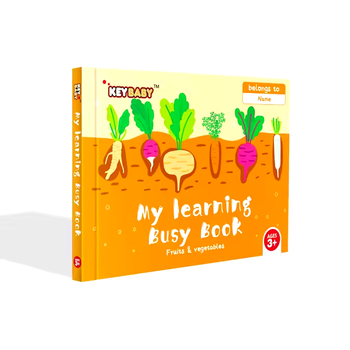 Розвиваюча книга Busy Book Монтессорі з липучками Keybaby бізібук Fruits (JDT-0846037)