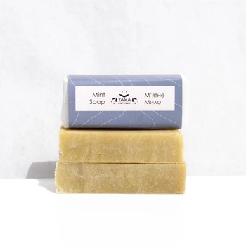 Натуральне мило ручної роботи з Карпат YARA NATURALS - М'ЯТНЕ мило 50 г