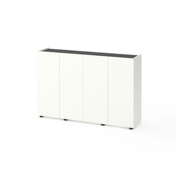 Комод Metkas Home B020 1400x350x920 ЛДСП Белый снег - Антрацит
