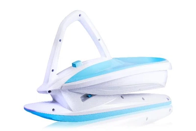 Санки Plastkon Skidrifter білі з блакитним