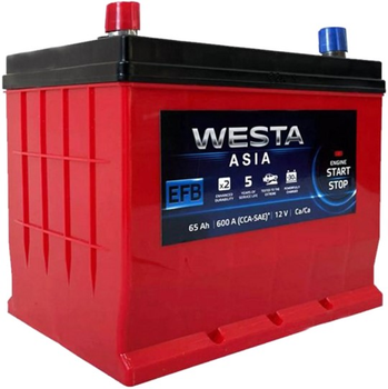 Автомобильный аккумулятор Westa 6CT-65 (1) ASIA EFB