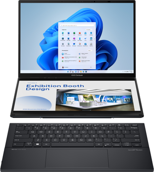 Ноутбук ASUS Zenbook Duo (2025) UX8406CA-QL049W (90NB14X1-M001S0) Inkwell Gray + фирменный рюкзак и чехол