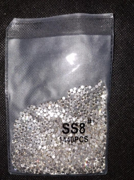 Стрази скляні DMC SS8 Crystal 1440 шт/уп холодна фіксація
