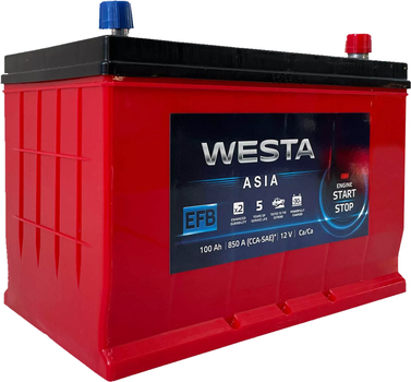 Автомобильный аккумулятор Westa 6CT-100 АзЕ ASIA EFB (WAE100)
