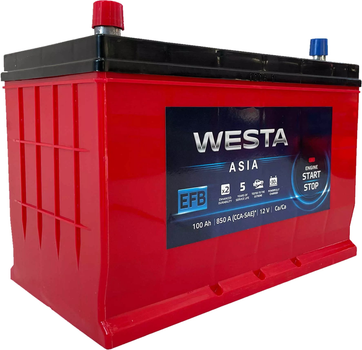 Автомобильный аккумулятор Westa 6CT-100 Аз ASIA EFB (WAE101)
