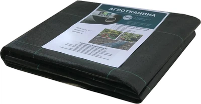 Агротканина Biotol 1х10 м 86 гр/м² Чорна з зеленими смужками (AGR_1_10)