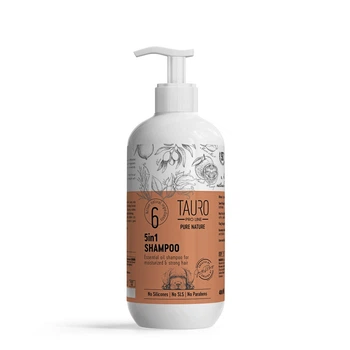 Увлажняющий шампунь для собак и кошек Tauro Pro Line Pure Nature 5in1, 400 мл