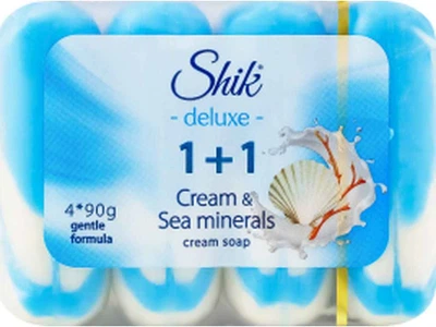Крем-мило туалетне екопак Shik 4шт 90г 1+1 Deluxe Крем&морські мінерали
