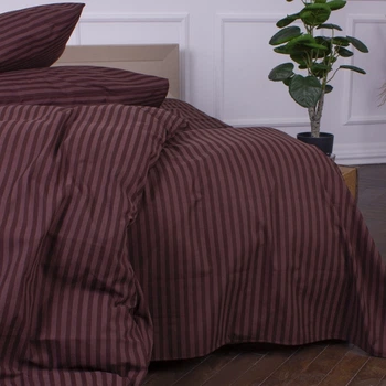 Простирадло на резинці MirSon 120x200 см Ranforce Elite 17-0617 Stripe Brown (2200008202354)