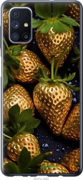 Чехол на Samsung Galaxy M51 M515F Золотая клубника "5637u-1944-70447"