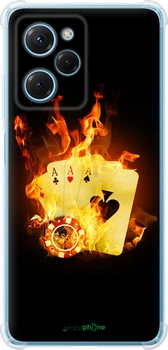 Чехол на Xiaomi Redmi Note 12 Pro Speed Горящие карты "839sp-3334-70447"