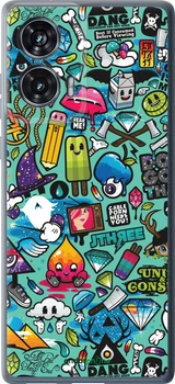 Чехол на Motorola Edge 50 Fusion Стикер бомбинг 1 "693u-3748-70447"
