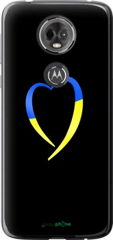 Чехол на Motorola Moto E5 Plus Жёлто-голубое сердце "885u-1412"