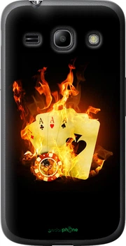 Силиконовый чехол на Samsung Galaxy Core Plus G3500 Горящие карты "839u-359-70447"