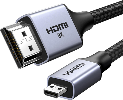 Кабель Ugreen HD164 Micro-HDMI to HDMI 2.1 Male-Male 8K-60 Гц 1 м Black (UGR-15516)