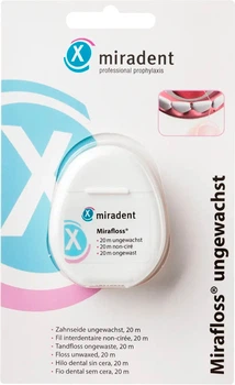 Флос Miradent Mirafloss unwaxed без воску 20 м (4250107600795)