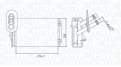 Радиатор печки Magneti Marelli (350218492000)