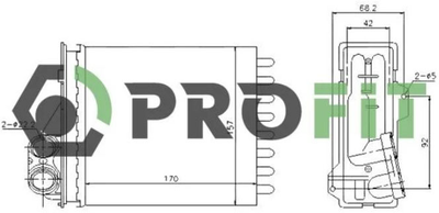 Радиатор печки Profit (1760-0085)
