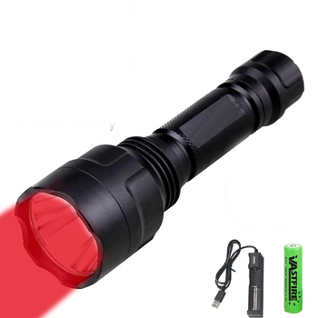 Ліхтар Clefers Tac Red Light до 400 ярдів (620-640 нм, IP65, USB, 18650 у комплекті) (5024595)