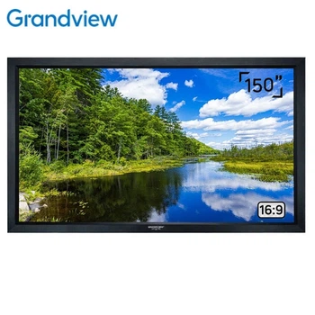 Проекційний екран GrandView PPU-L150 (16:9)AW6S1 рамний настінний 150" 332x186см 16:9
