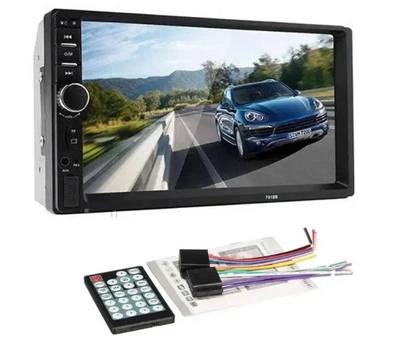Автомагнитола 2din 7018B, USB+microSD+Bluetooth+пульт управления, короткая база, сенсорный экран 7 дюймов