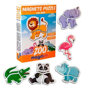 Магнітні пазли Zoo Magdum англ. мова в коробці ml4031-18