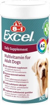 Витамины 8in1 Excel Multi Vitamin Adult для взрослых собак, мультивитамин, 70 штук