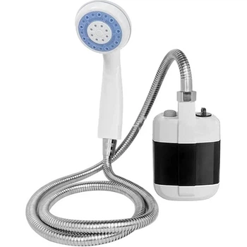 Душ портативный кемпинговый с аккумулятором и USB Металлический шланг