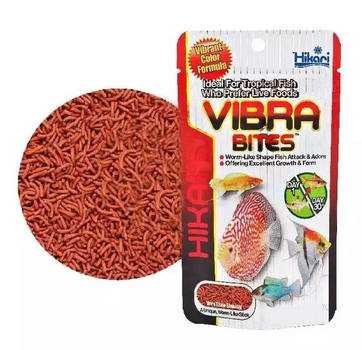 Корм Hikari Tropical Vibra Bites 5-6мм для аквариумных рыбок длинной от 5-6 до 10 см Очень медленно-тонущий