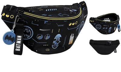Сумка-бананка дитяча Kite Kids DC Batman 27x15x6.5 Чорна (DC25-2577)
