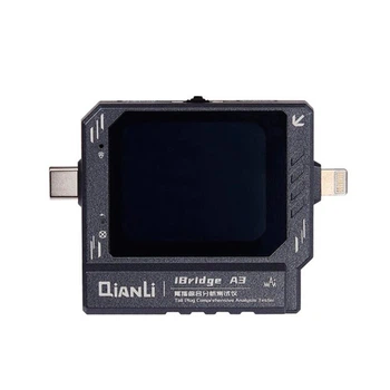 USB тестер для диагностики разъемов Type-C и Lightning, алюминиевый корпус, черный