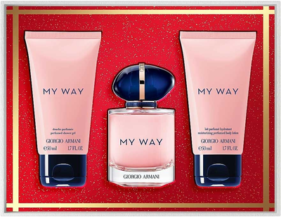 Zestaw damski Giorgio Armani My Way Woda perfumowana 50 ml + Balsam do ciała 50 ml + Żel pod prysznic 50 ml (3614274109771)